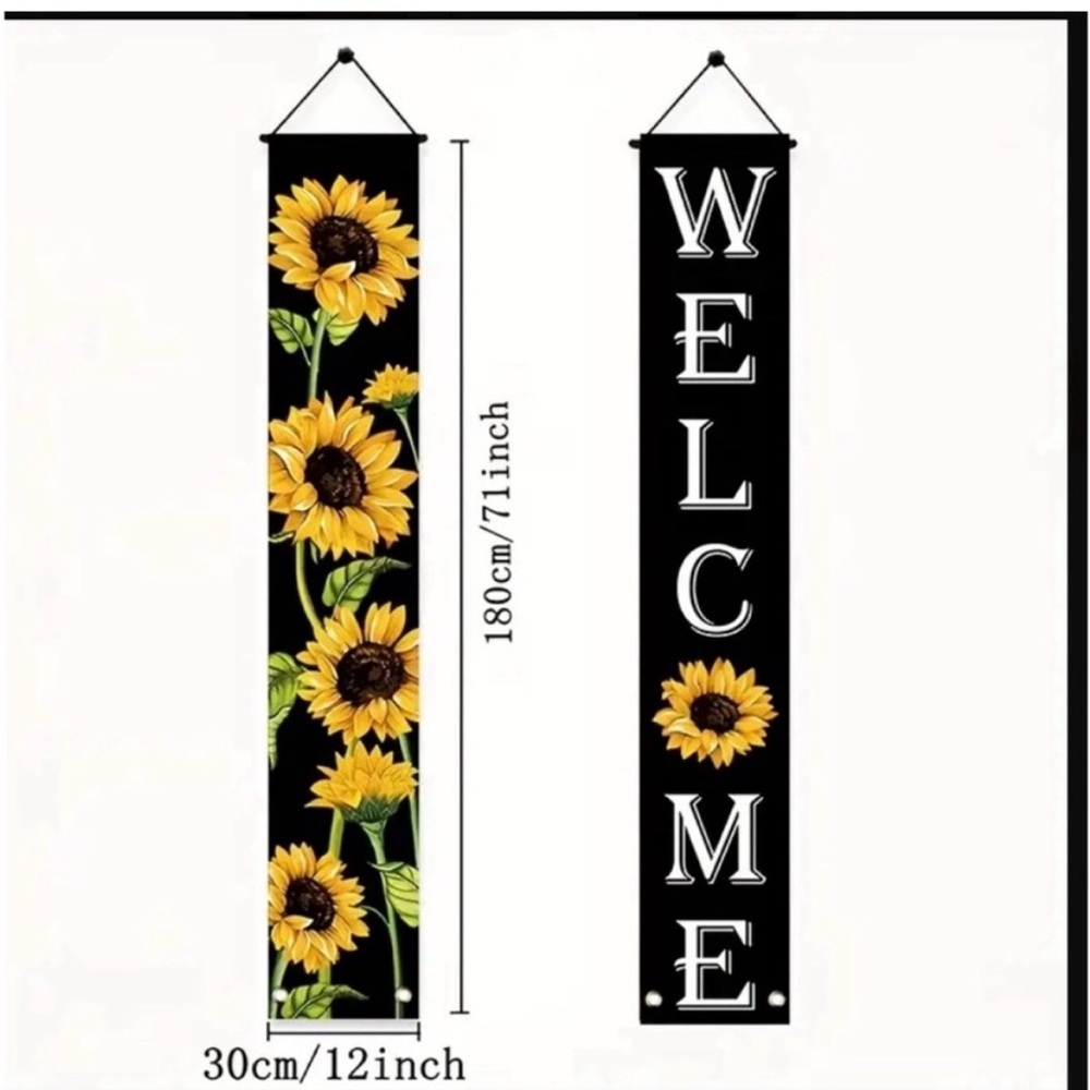 Charming Sunflower Hanging Porch Banners- Set of 2 ๐ป๐๐ป - Picture 4 of 6
